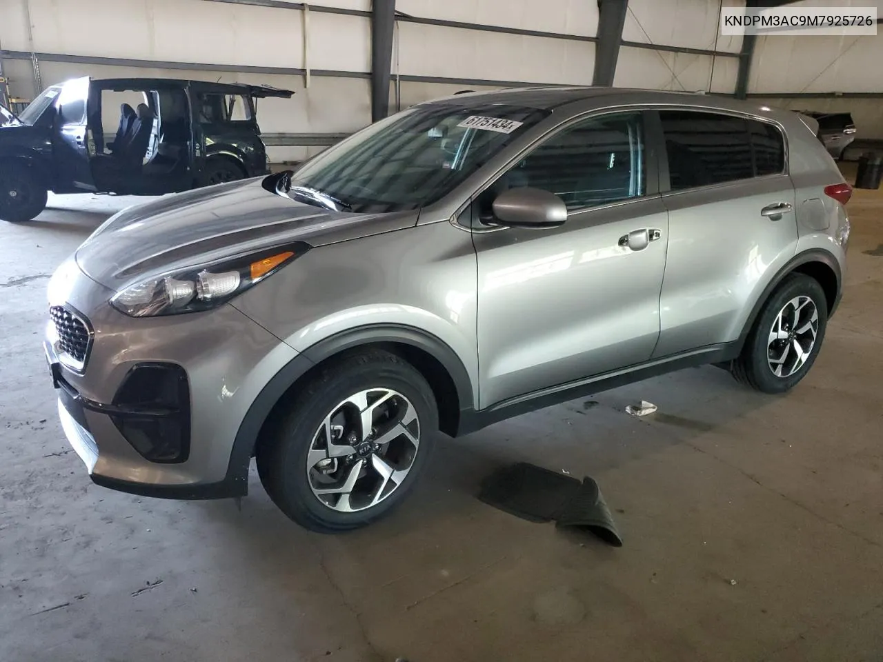 2021 Kia Sportage Lx VIN: KNDPM3AC9M7925726 Lot: 61751434