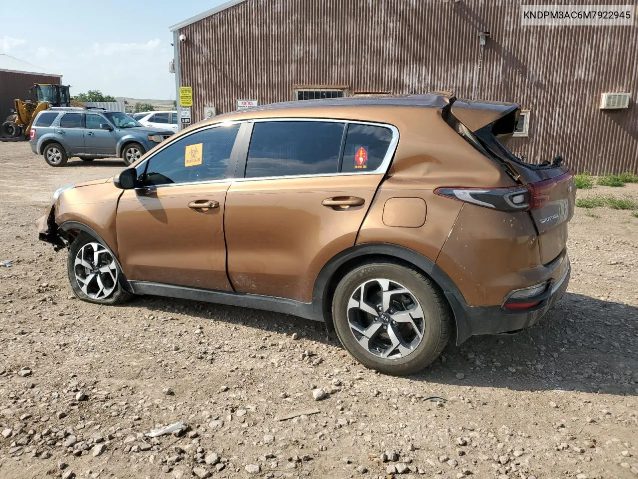 2021 Kia Sportage Lx VIN: KNDPM3AC6M7922945 Lot: 63543844