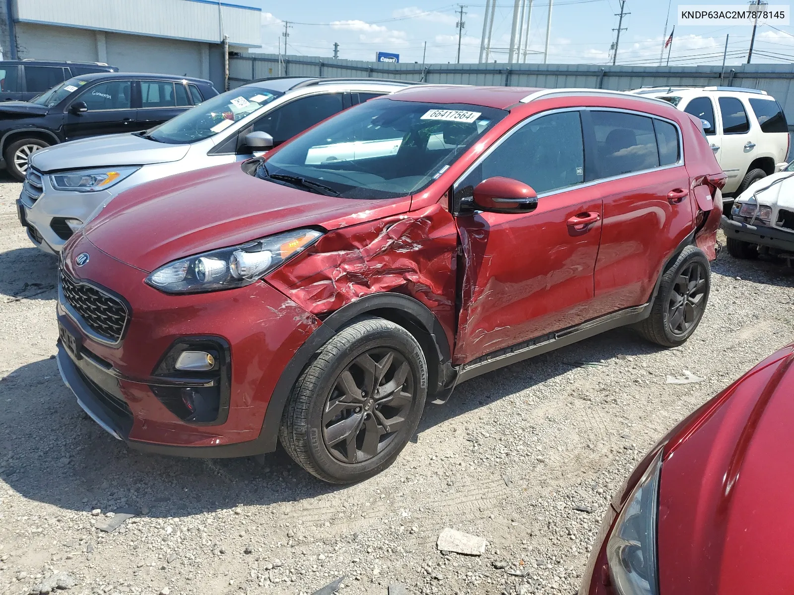 2021 Kia Sportage S VIN: KNDP63AC2M7878145 Lot: 66417564