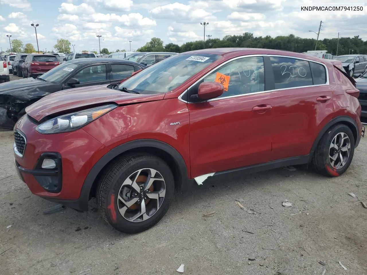 2021 Kia Sportage Lx VIN: KNDPMCAC0M7941250 Lot: 67320594