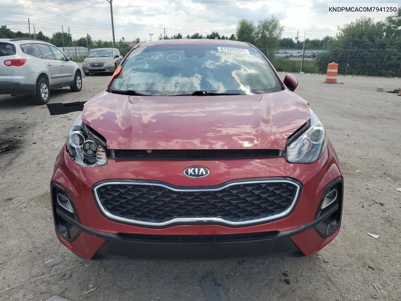 2021 Kia Sportage Lx VIN: KNDPMCAC0M7941250 Lot: 67320594