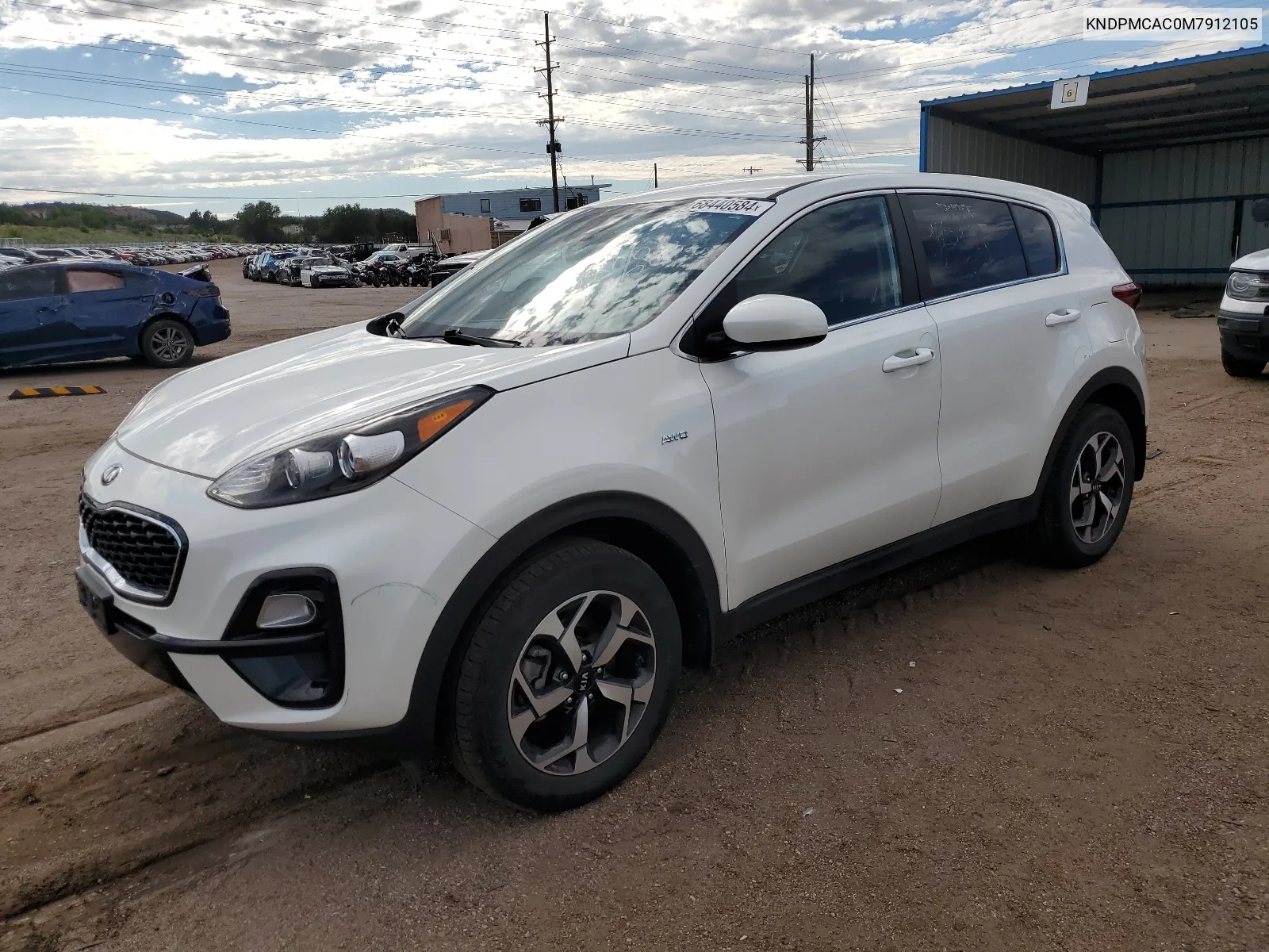 2021 Kia Sportage Lx VIN: KNDPMCAC0M7912105 Lot: 68440584