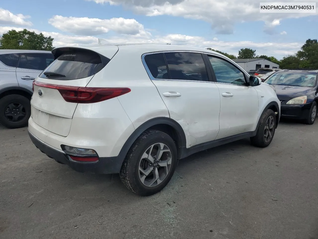 2021 Kia Sportage Lx VIN: KNDPMCAC3M7940531 Lot: 68623964