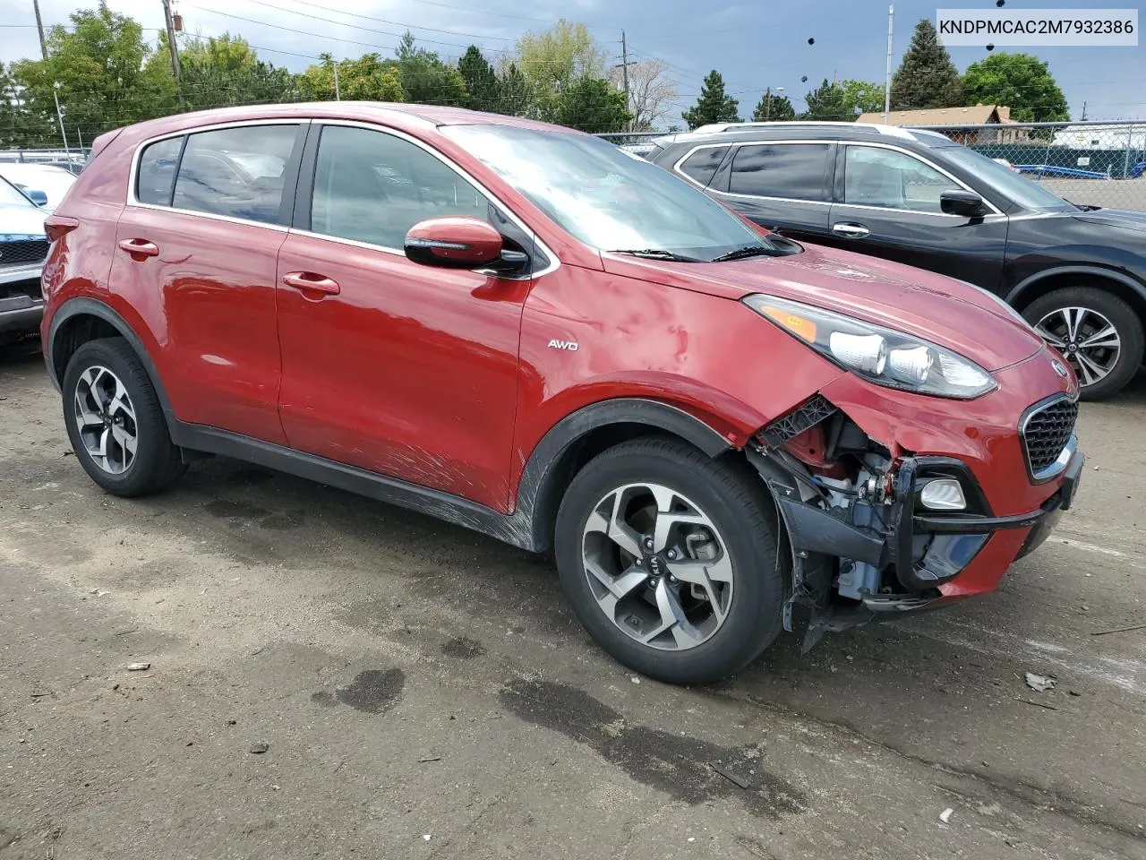 2021 Kia Sportage Lx VIN: KNDPMCAC2M7932386 Lot: 68711634