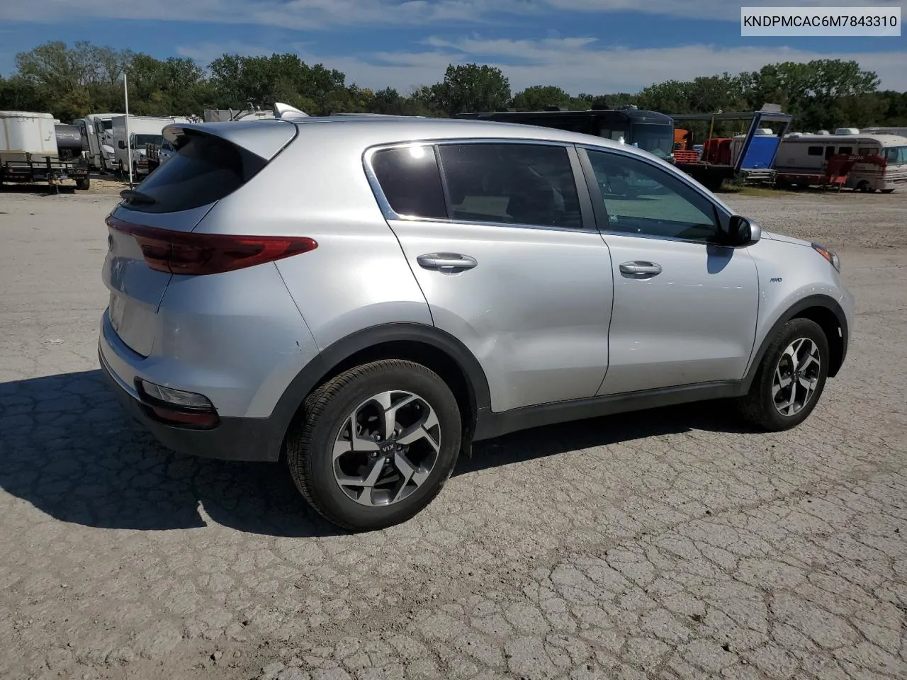 2021 Kia Sportage Lx VIN: KNDPMCAC6M7843310 Lot: 69944364