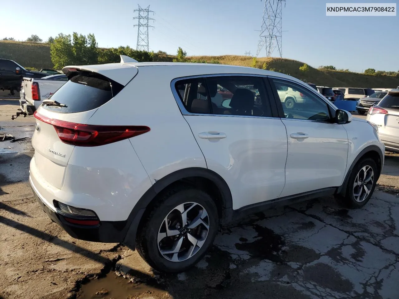 2021 Kia Sportage Lx VIN: KNDPMCAC3M7908422 Lot: 70034274