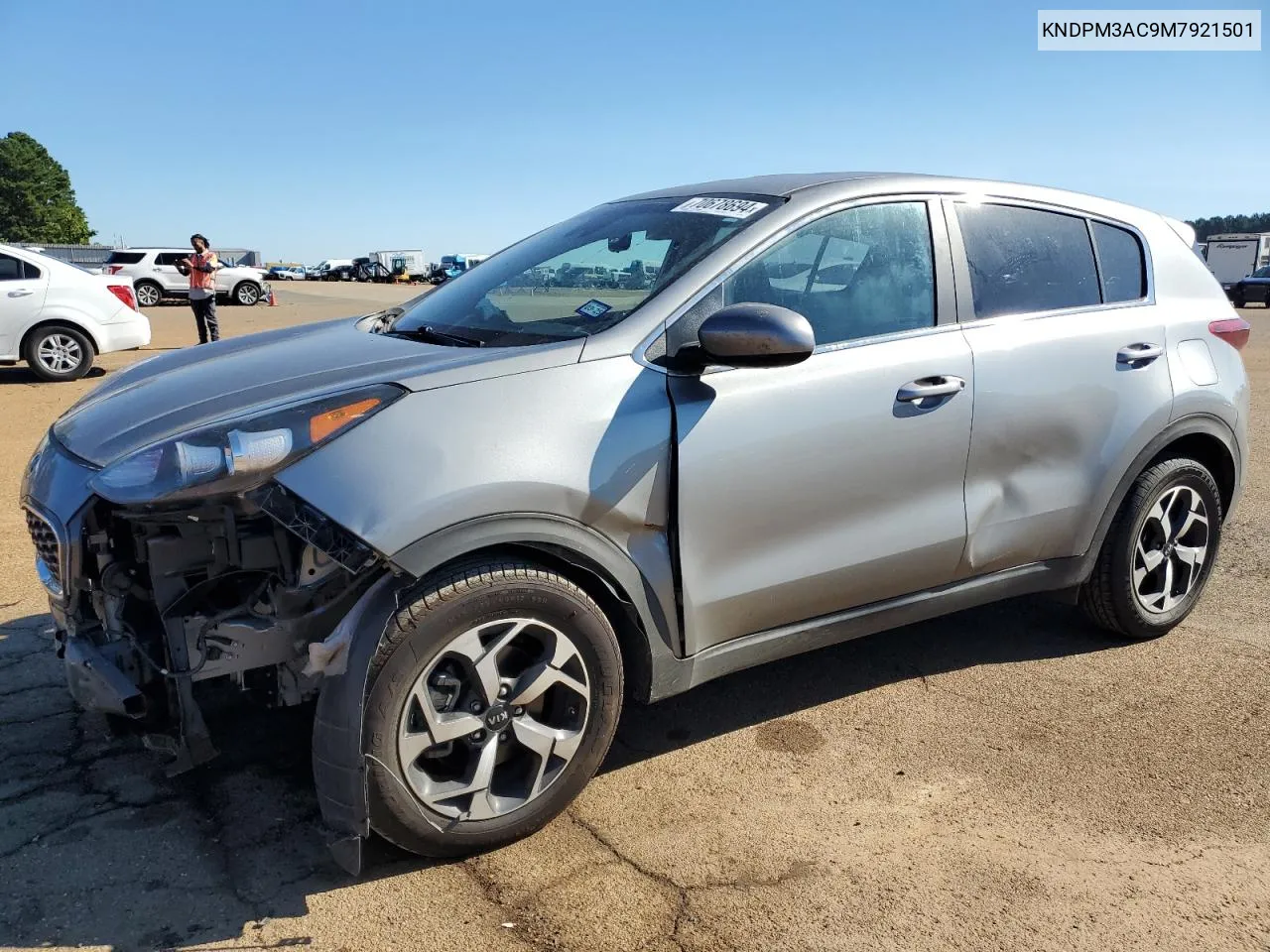 2021 Kia Sportage Lx VIN: KNDPM3AC9M7921501 Lot: 70678694