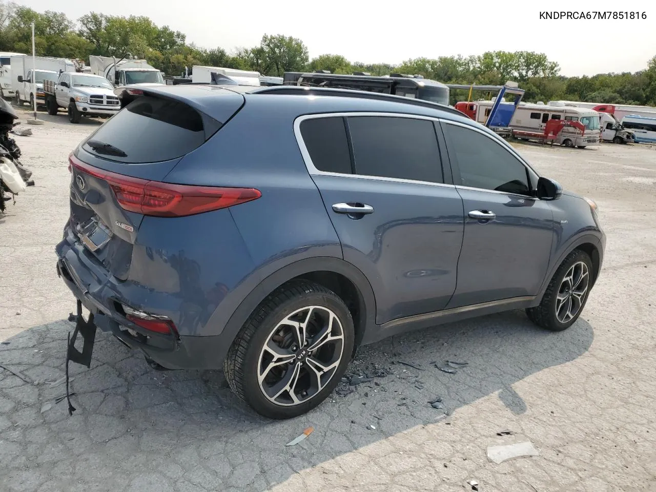 2021 Kia Sportage Sx VIN: KNDPRCA67M7851816 Lot: 71040054