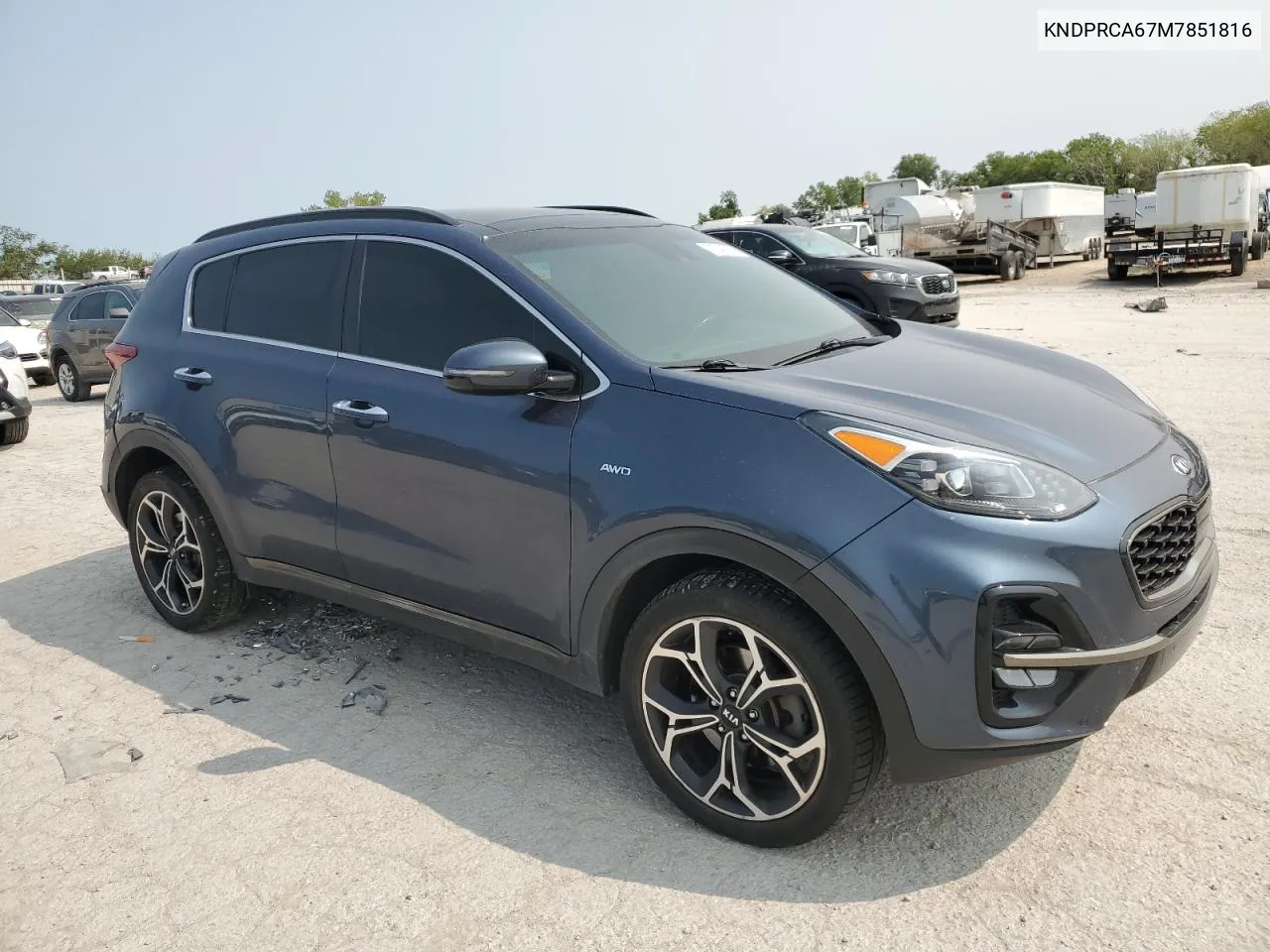 2021 Kia Sportage Sx VIN: KNDPRCA67M7851816 Lot: 71040054