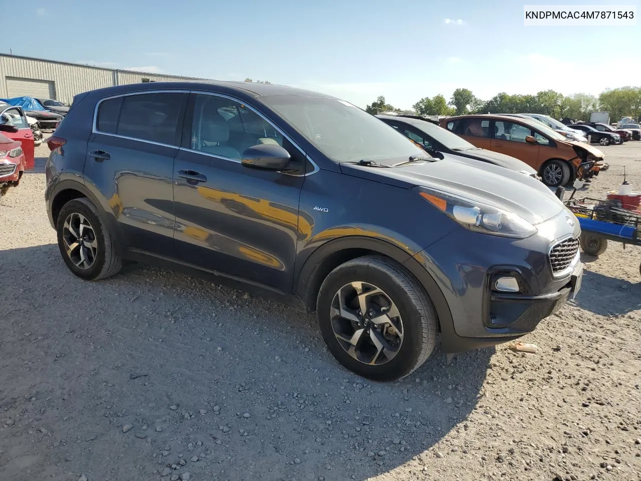 2021 Kia Sportage Lx VIN: KNDPMCAC4M7871543 Lot: 71833654