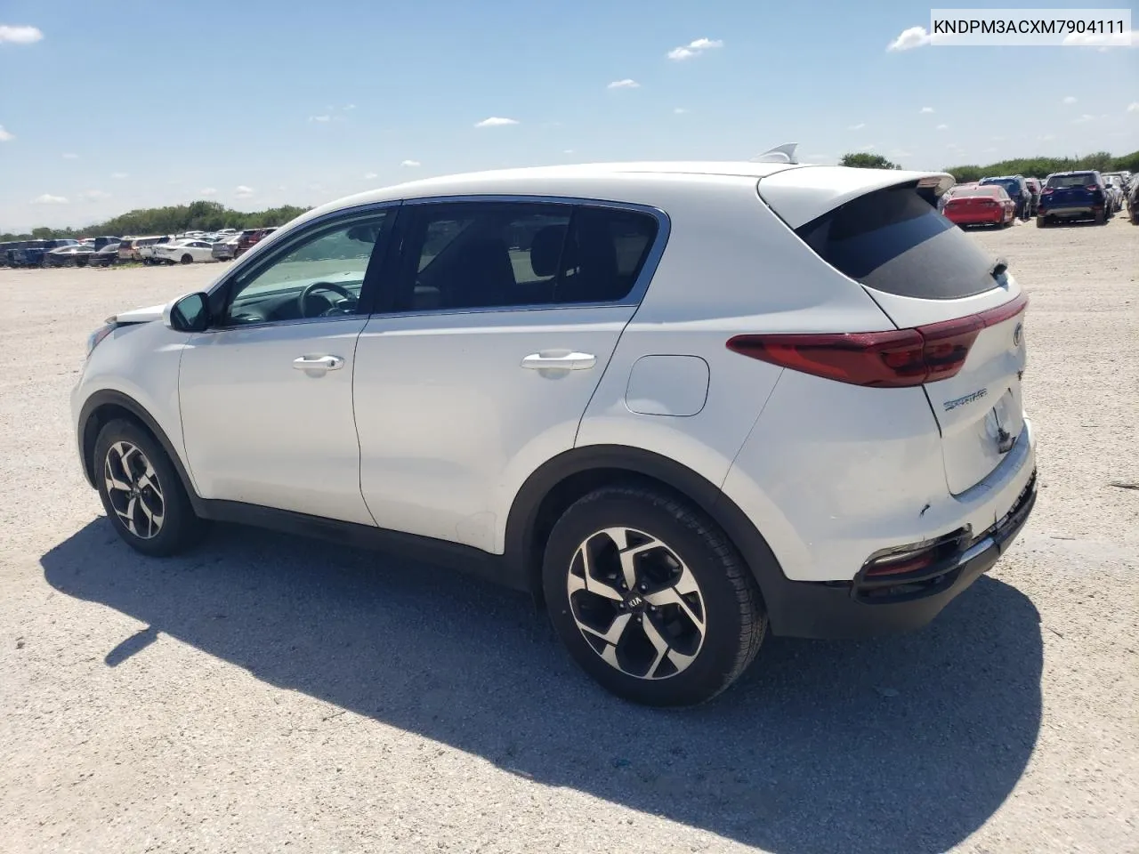 2021 Kia Sportage Lx VIN: KNDPM3ACXM7904111 Lot: 72274154