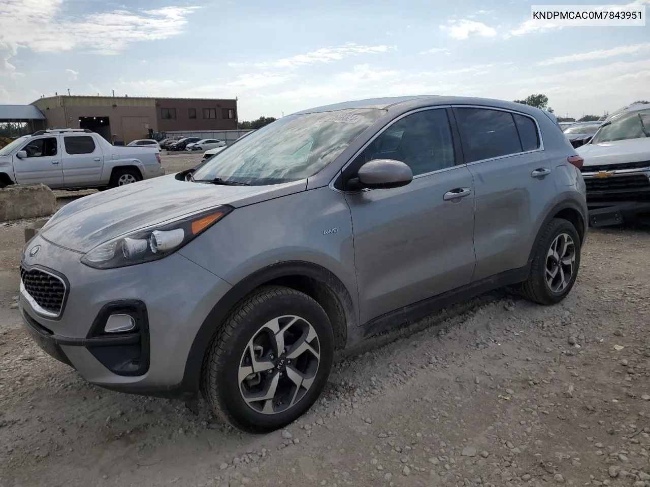 2021 Kia Sportage Lx VIN: KNDPMCAC0M7843951 Lot: 72388024