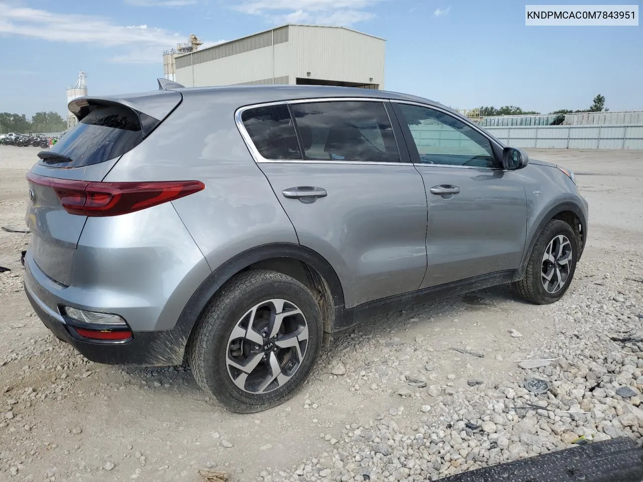 2021 Kia Sportage Lx VIN: KNDPMCAC0M7843951 Lot: 72388024