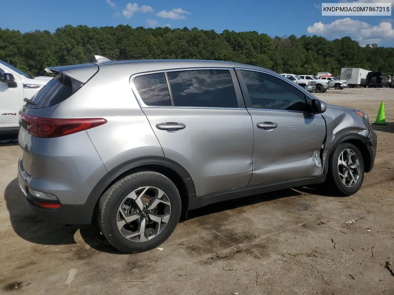 2021 Kia Sportage Lx VIN: KNDPM3AC0M7867215 Lot: 72408404