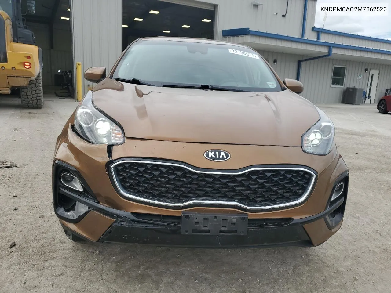 2021 Kia Sportage Lx VIN: KNDPMCAC2M7862520 Lot: 72796574