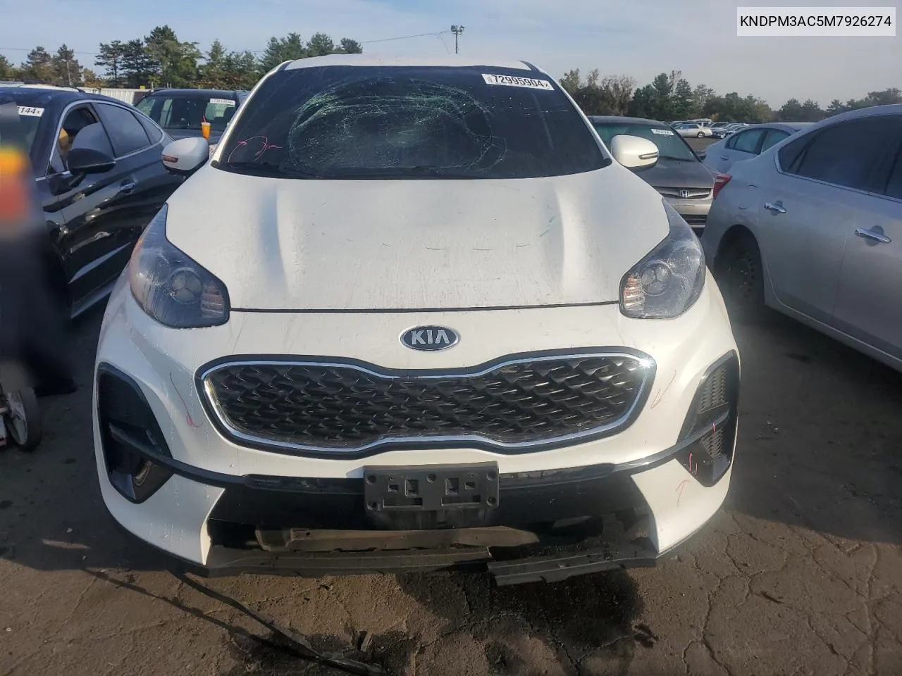 KNDPM3AC5M7926274 2021 Kia Sportage Lx