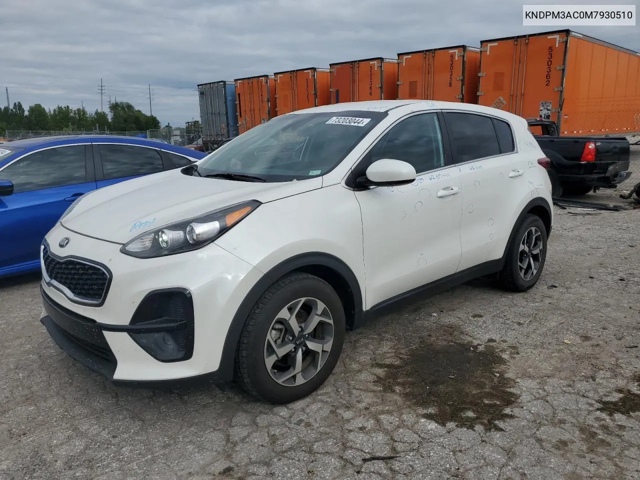 2021 Kia Sportage Lx VIN: KNDPM3AC0M7930510 Lot: 73203044