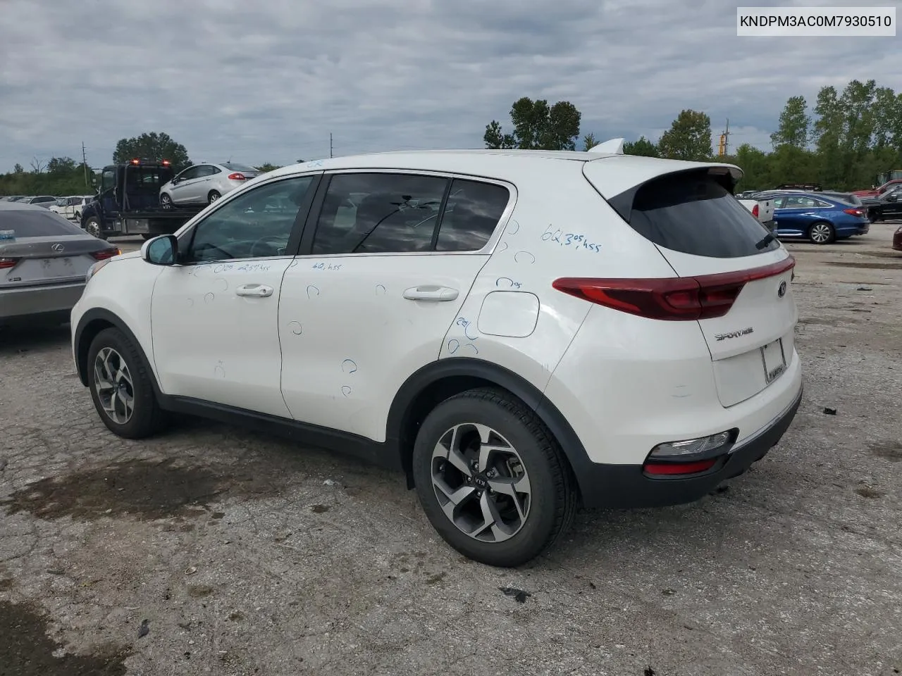 2021 Kia Sportage Lx VIN: KNDPM3AC0M7930510 Lot: 73203044