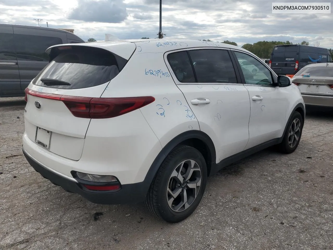 2021 Kia Sportage Lx VIN: KNDPM3AC0M7930510 Lot: 73203044