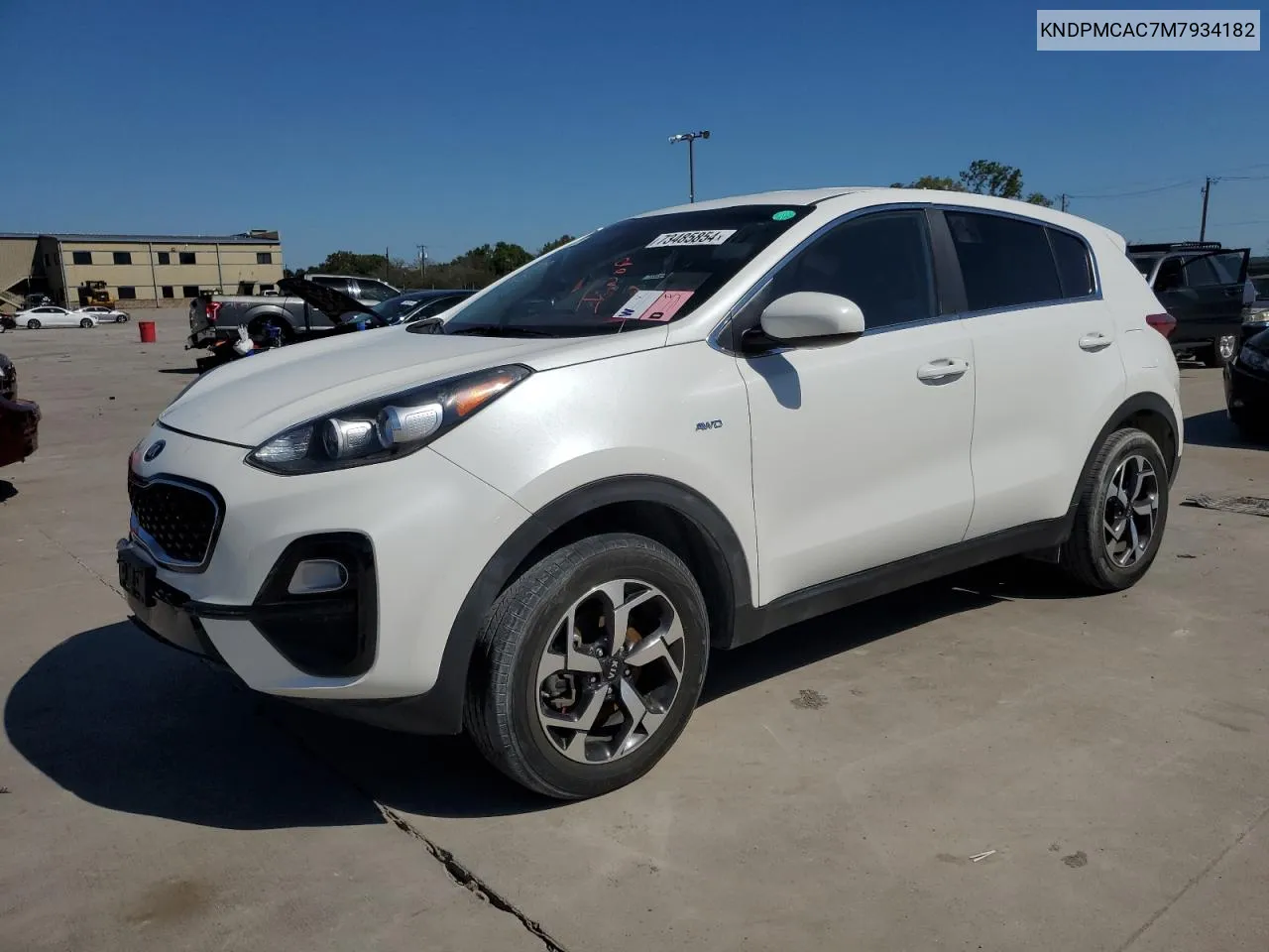 2021 Kia Sportage Lx VIN: KNDPMCAC7M7934182 Lot: 73485854