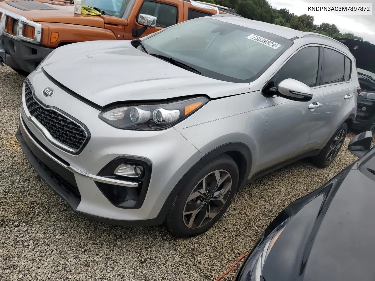 2021 Kia Sportage Ex VIN: KNDPN3AC3M7897872 Lot: 73839324