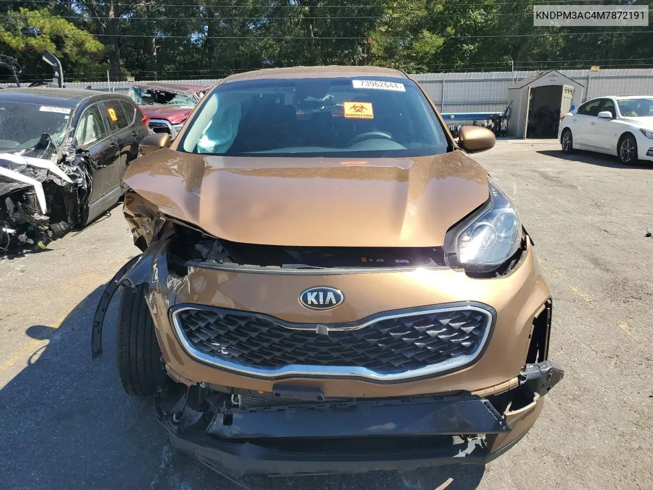 2021 Kia Sportage Lx VIN: KNDPM3AC4M7872191 Lot: 73962644