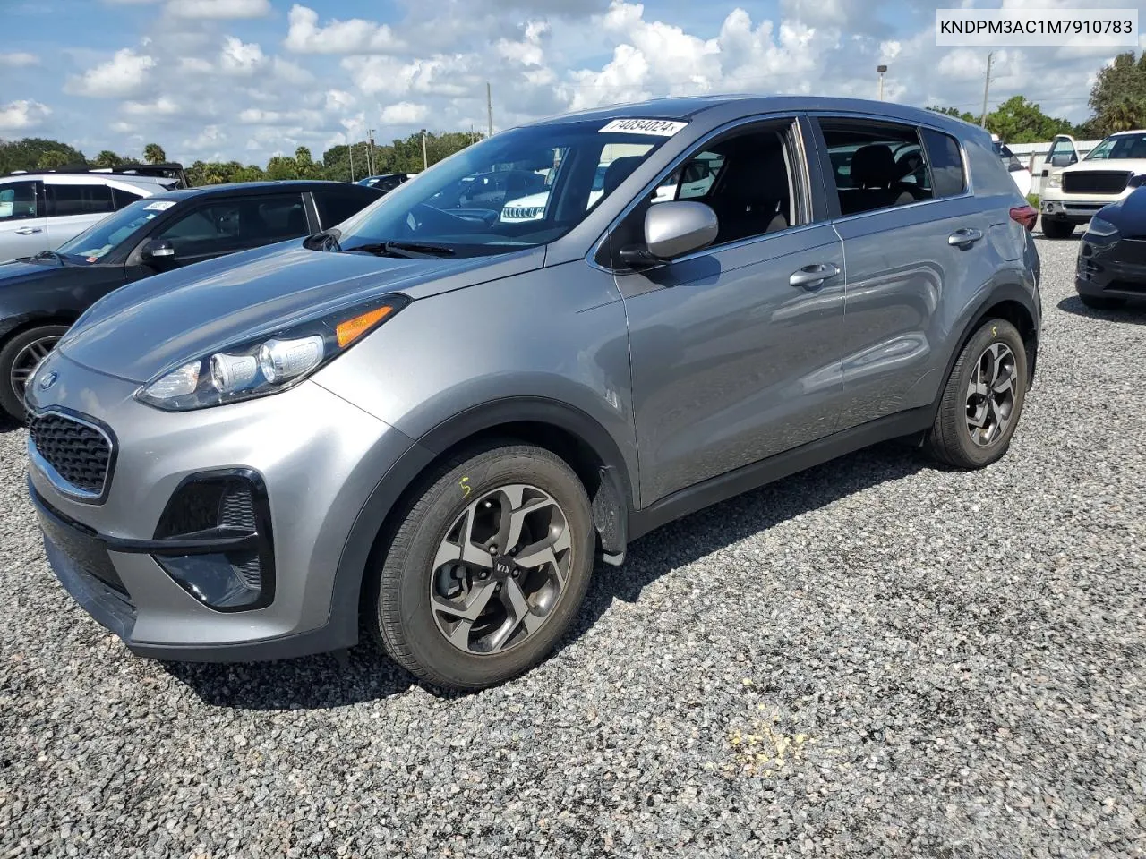 2021 Kia Sportage Lx VIN: KNDPM3AC1M7910783 Lot: 74034024