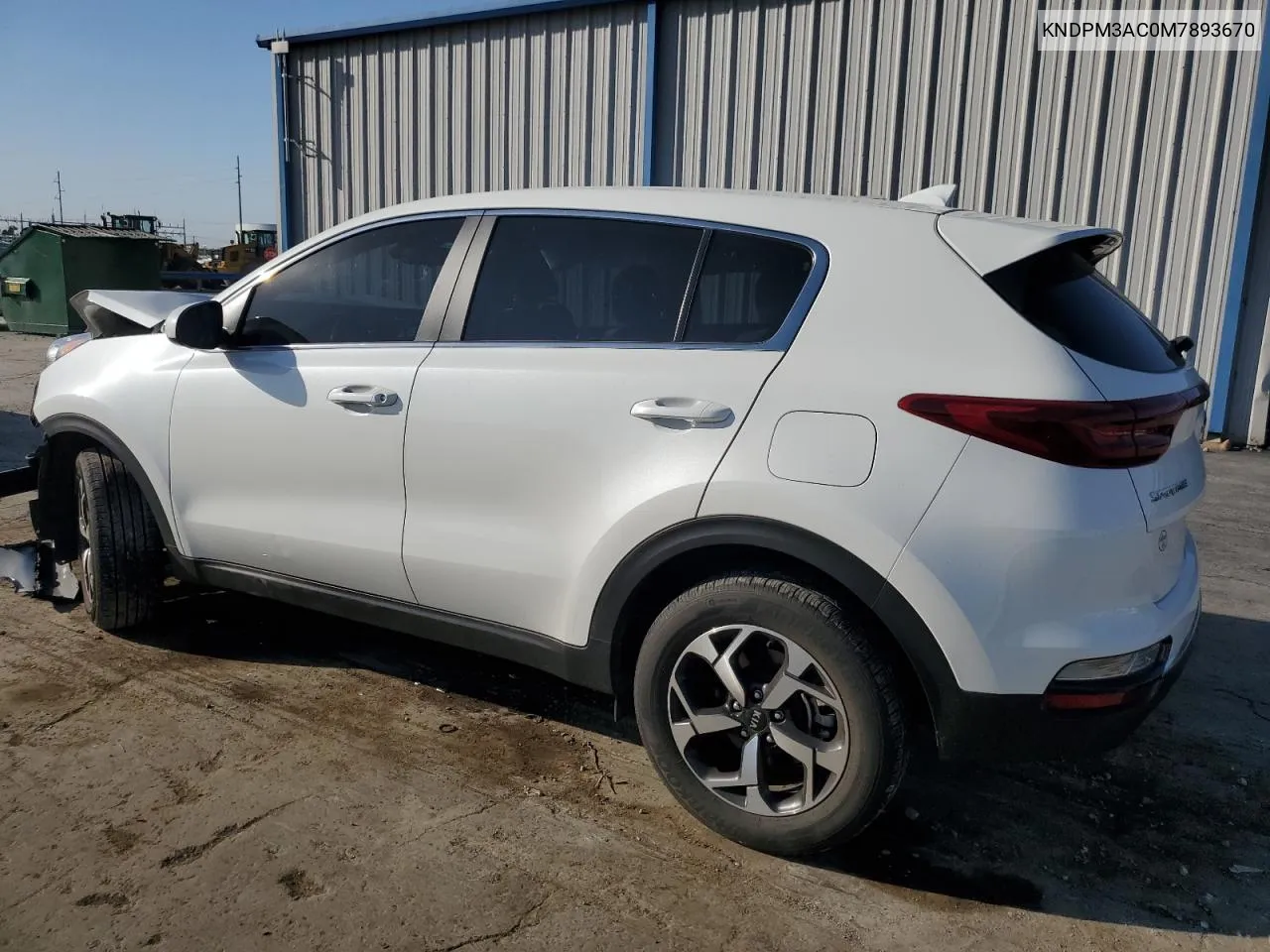 2021 Kia Sportage Lx VIN: KNDPM3AC0M7893670 Lot: 74141064