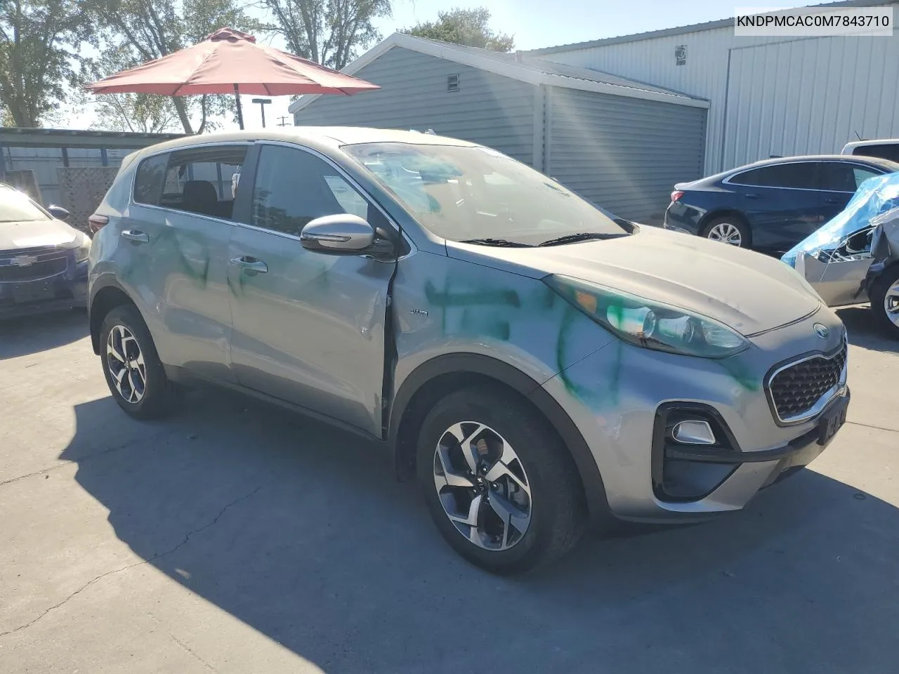 2021 Kia Sportage Lx VIN: KNDPMCAC0M7843710 Lot: 74622594