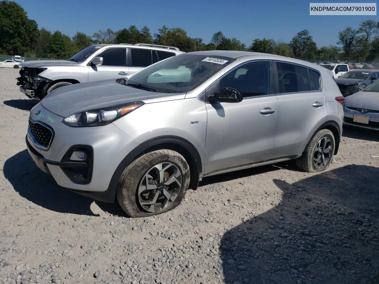 2021 Kia Sportage Lx VIN: KNDPMCAC0M7901900 Lot: 74810534