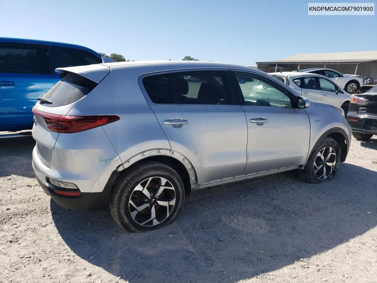 2021 Kia Sportage Lx VIN: KNDPMCAC0M7901900 Lot: 74810534