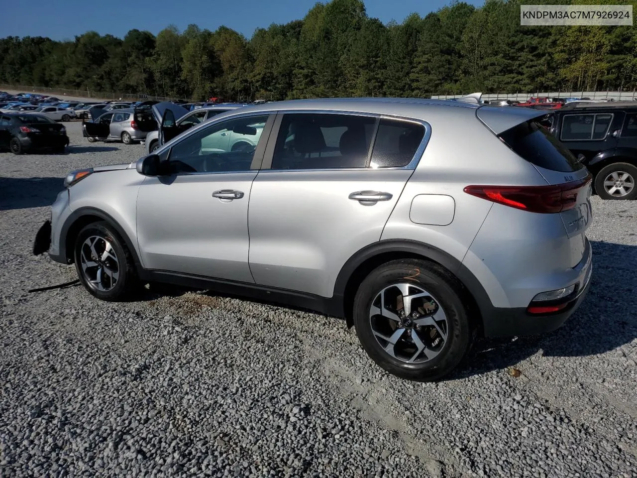 2021 Kia Sportage Lx VIN: KNDPM3AC7M7926924 Lot: 74951634