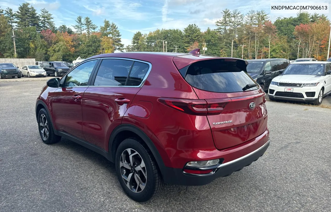 2021 Kia Sportage Lx VIN: KNDPMCAC0M7906613 Lot: 75019704