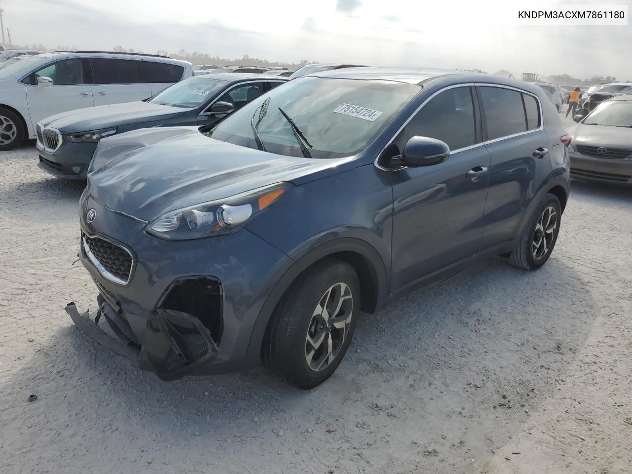 2021 Kia Sportage Lx VIN: KNDPM3ACXM7861180 Lot: 75154724