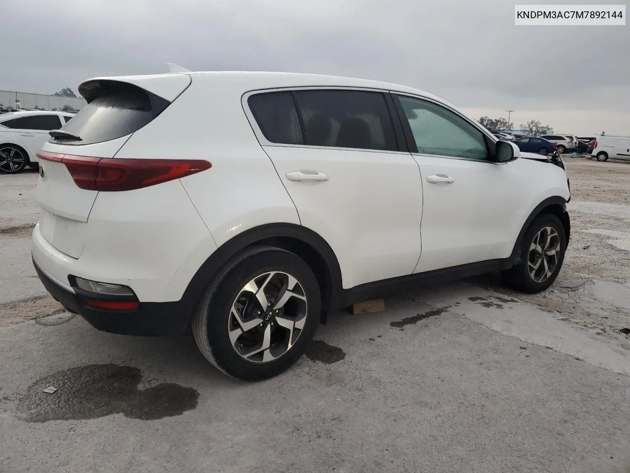 2021 Kia Sportage Lx VIN: KNDPM3AC7M7892144 Lot: 75201234