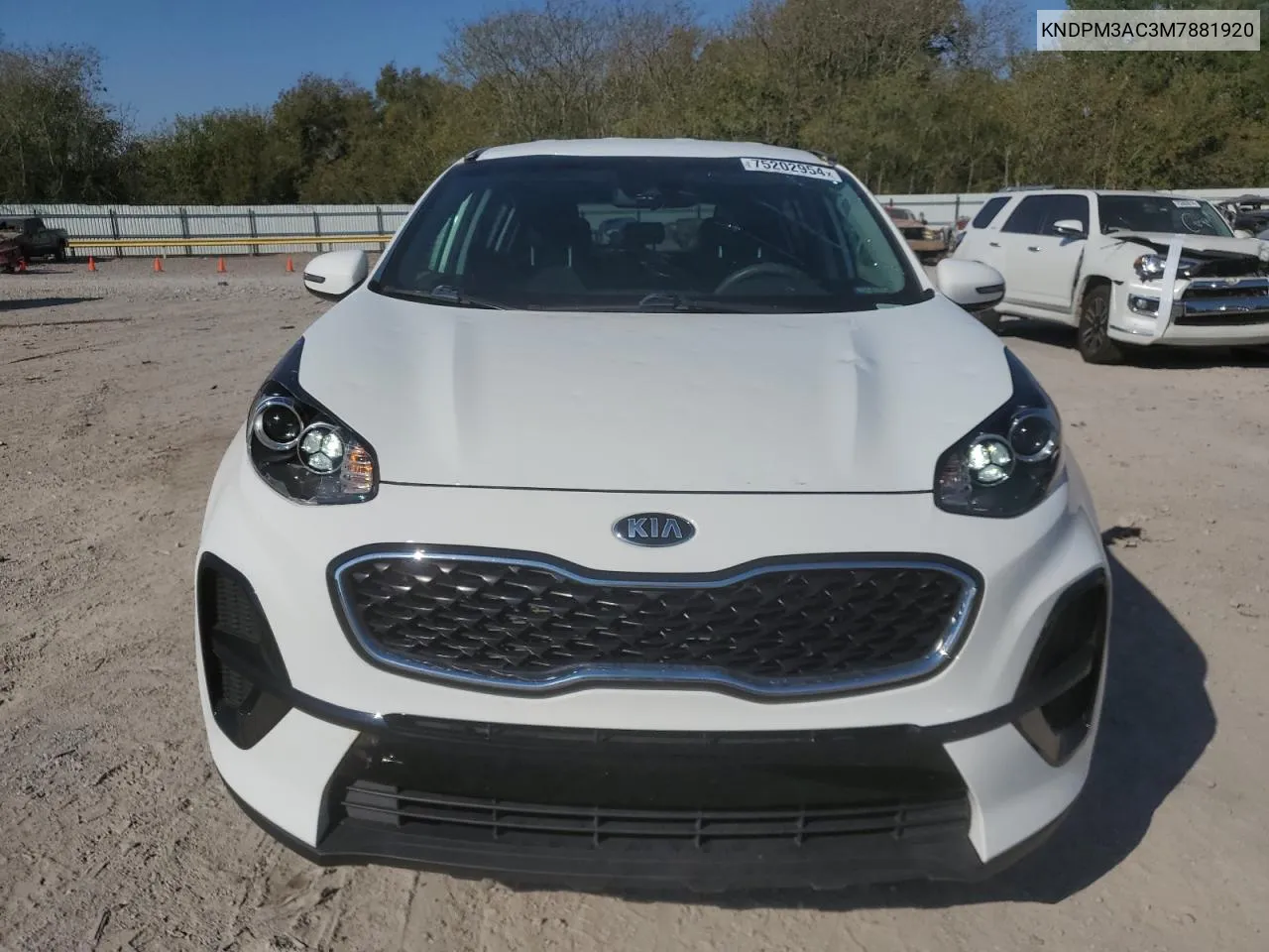 2021 Kia Sportage Lx VIN: KNDPM3AC3M7881920 Lot: 75202954