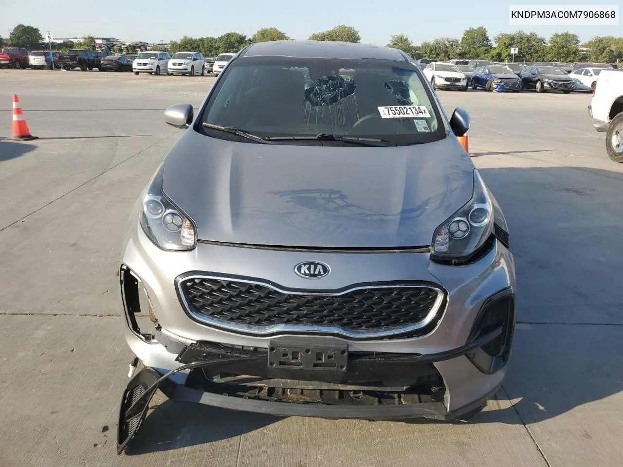 2021 Kia Sportage Lx VIN: KNDPM3AC0M7906868 Lot: 75502134