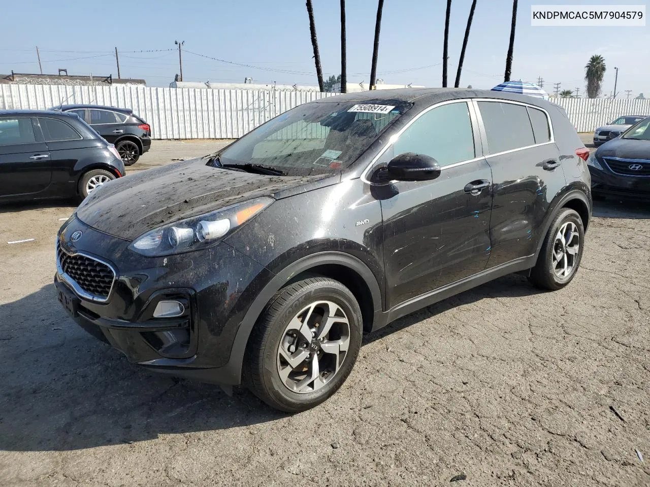 2021 Kia Sportage Lx VIN: KNDPMCAC5M7904579 Lot: 75508914