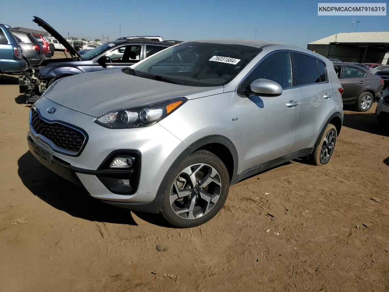 2021 Kia Sportage Lx VIN: KNDPMCAC6M7916319 Lot: 76031684