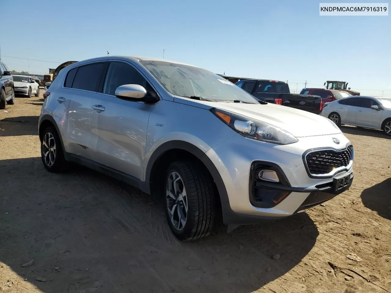 2021 Kia Sportage Lx VIN: KNDPMCAC6M7916319 Lot: 76031684