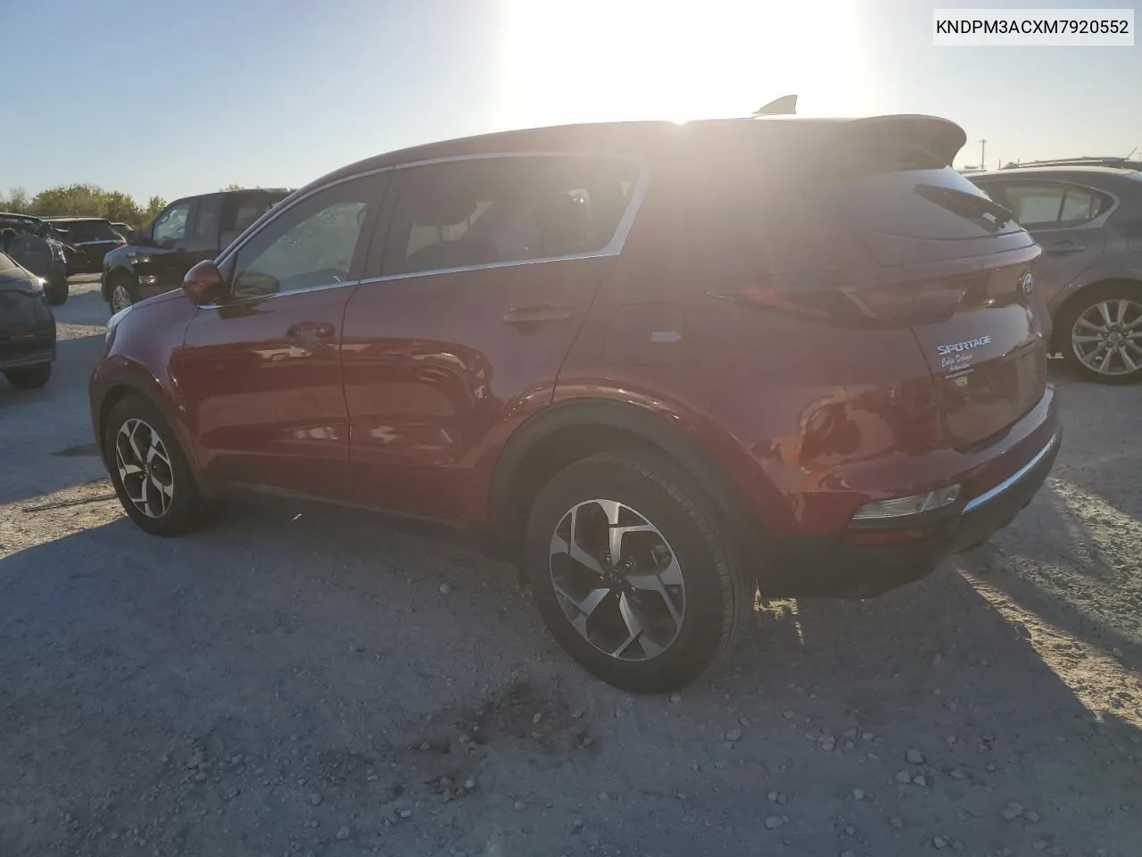 2021 Kia Sportage Lx VIN: KNDPM3ACXM7920552 Lot: 76517124