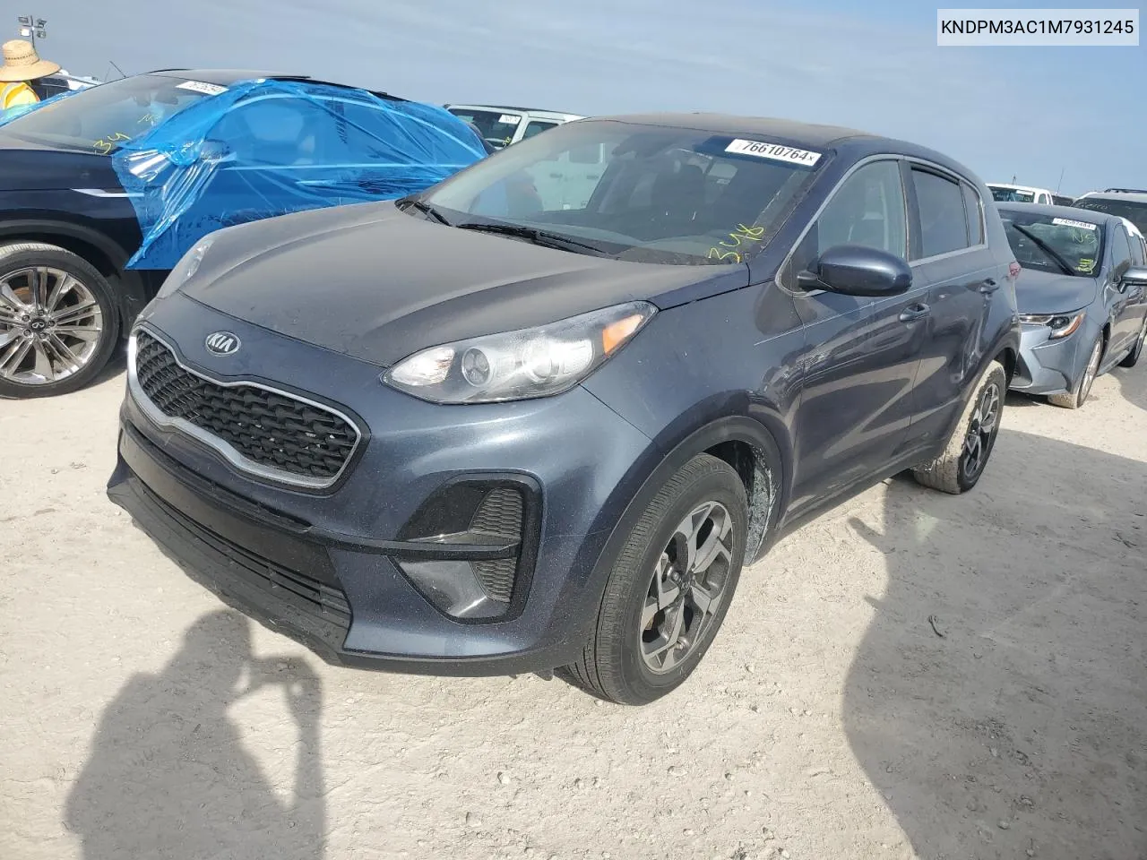 2021 Kia Sportage Lx VIN: KNDPM3AC1M7931245 Lot: 76610764