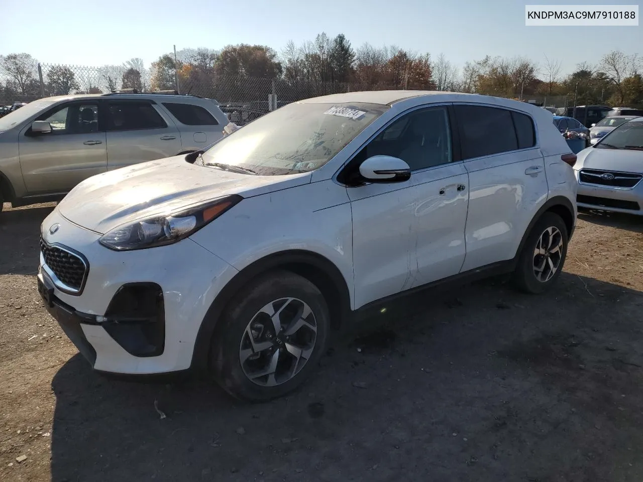 2021 Kia Sportage Lx VIN: KNDPM3AC9M7910188 Lot: 78380774