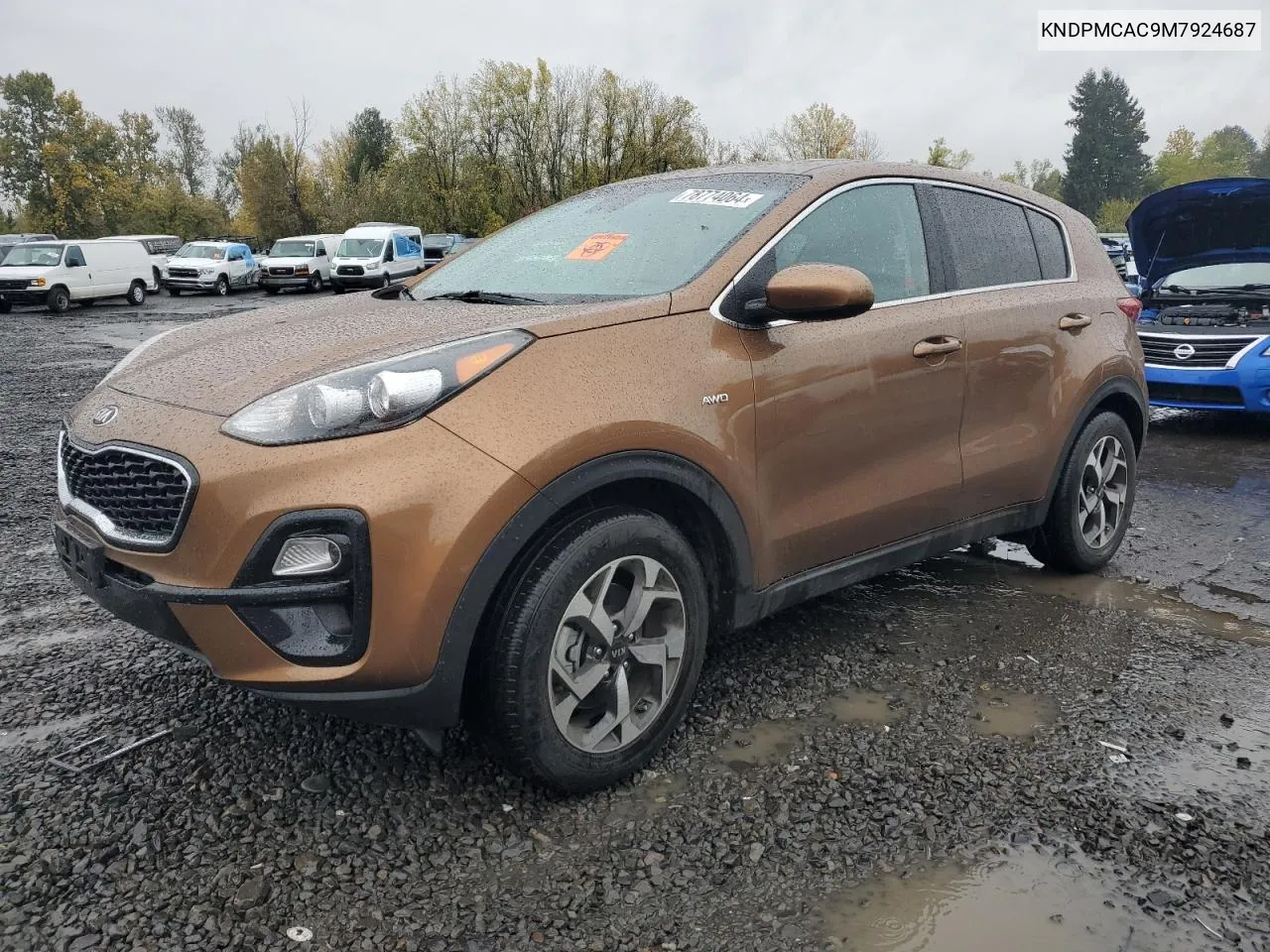 2021 Kia Sportage Lx VIN: KNDPMCAC9M7924687 Lot: 78774064