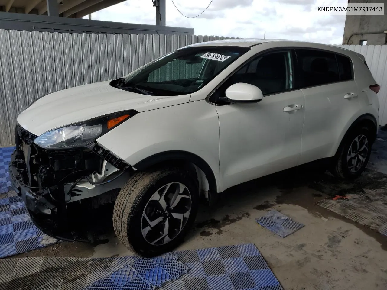 2021 Kia Sportage Lx VIN: KNDPM3AC1M7917443 Lot: 79920104