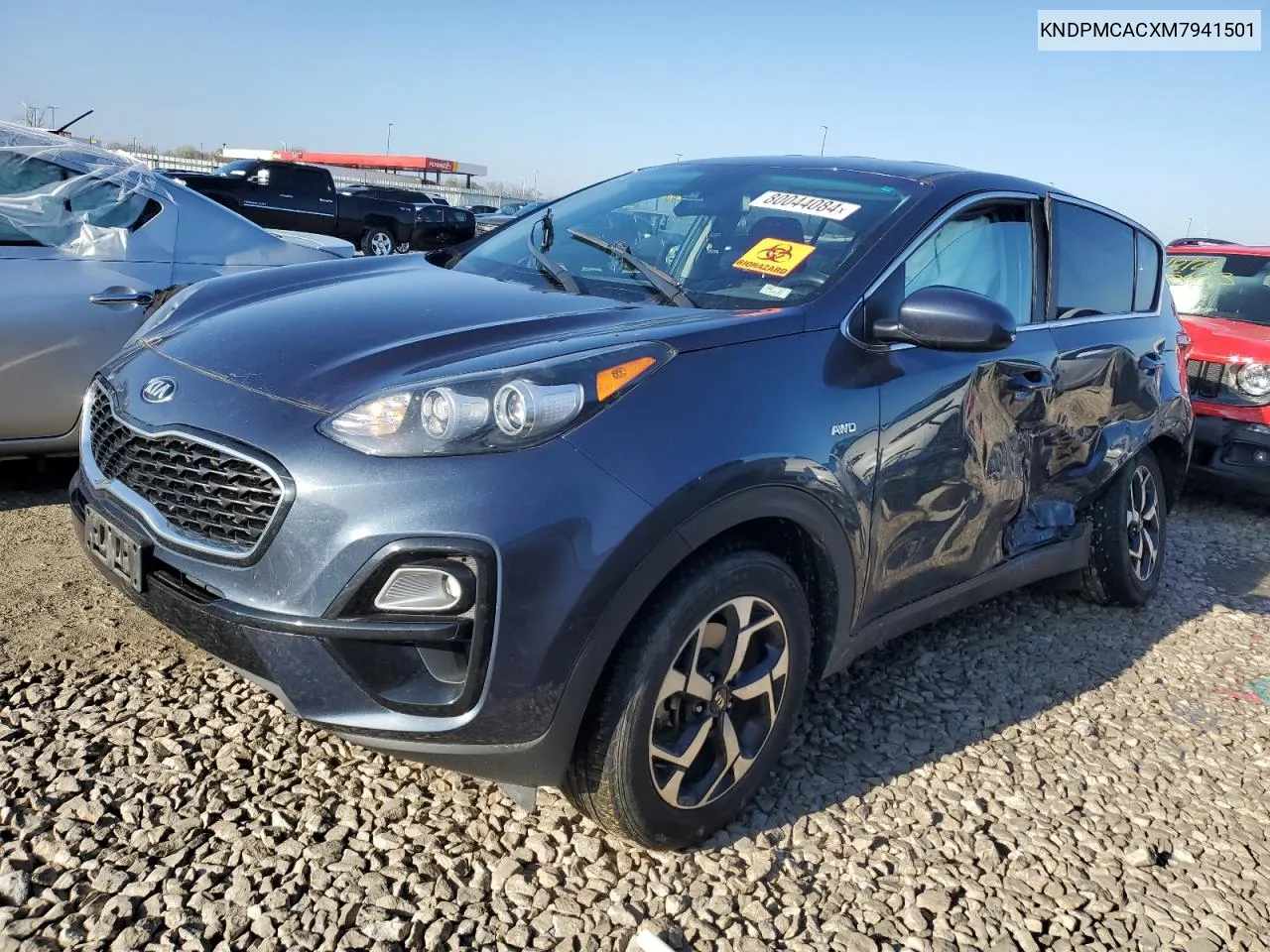 2021 Kia Sportage Lx VIN: KNDPMCACXM7941501 Lot: 80044084