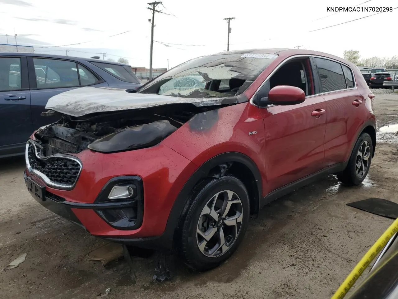 2022 Kia Sportage Lx VIN: KNDPMCAC1N7020298 Lot: 51113254