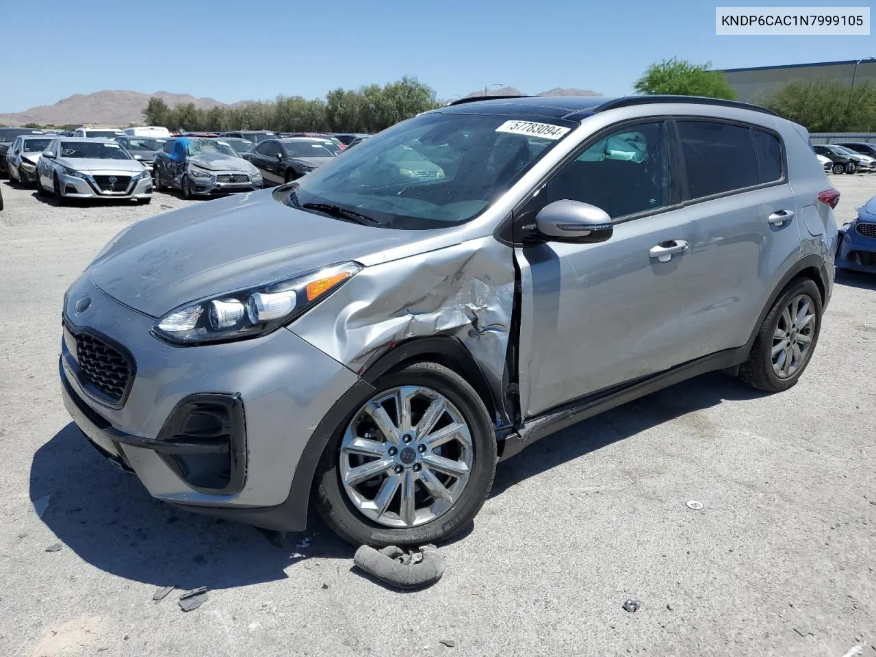 2022 Kia Sportage S VIN: KNDP6CAC1N7999105 Lot: 57783094