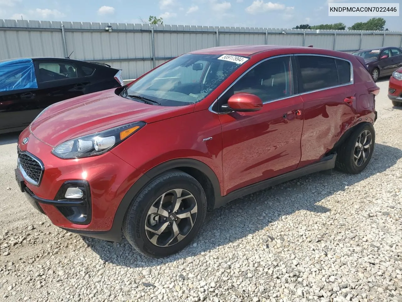 2022 Kia Sportage Lx VIN: KNDPMCAC0N7022446 Lot: 58917994