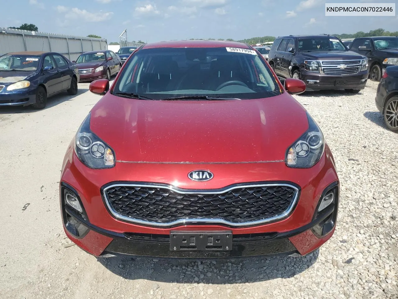 2022 Kia Sportage Lx VIN: KNDPMCAC0N7022446 Lot: 58917994